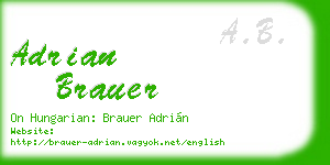 adrian brauer business card